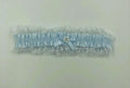 "Satin Leg Garter - One Size - Baby Blue With White Lace EM-3555BLU"