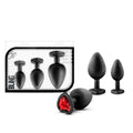 "Luxe - Bling Plugs Training Kit - Black With Red Gems BL-395825"
