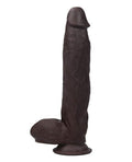 "Real Skin 12 Dual Layer Dildo - Dark Brown VB-GL-3250"