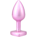"Booty Bling Metal Heart Plug - Medium - Pink DJ7017-16-BX"