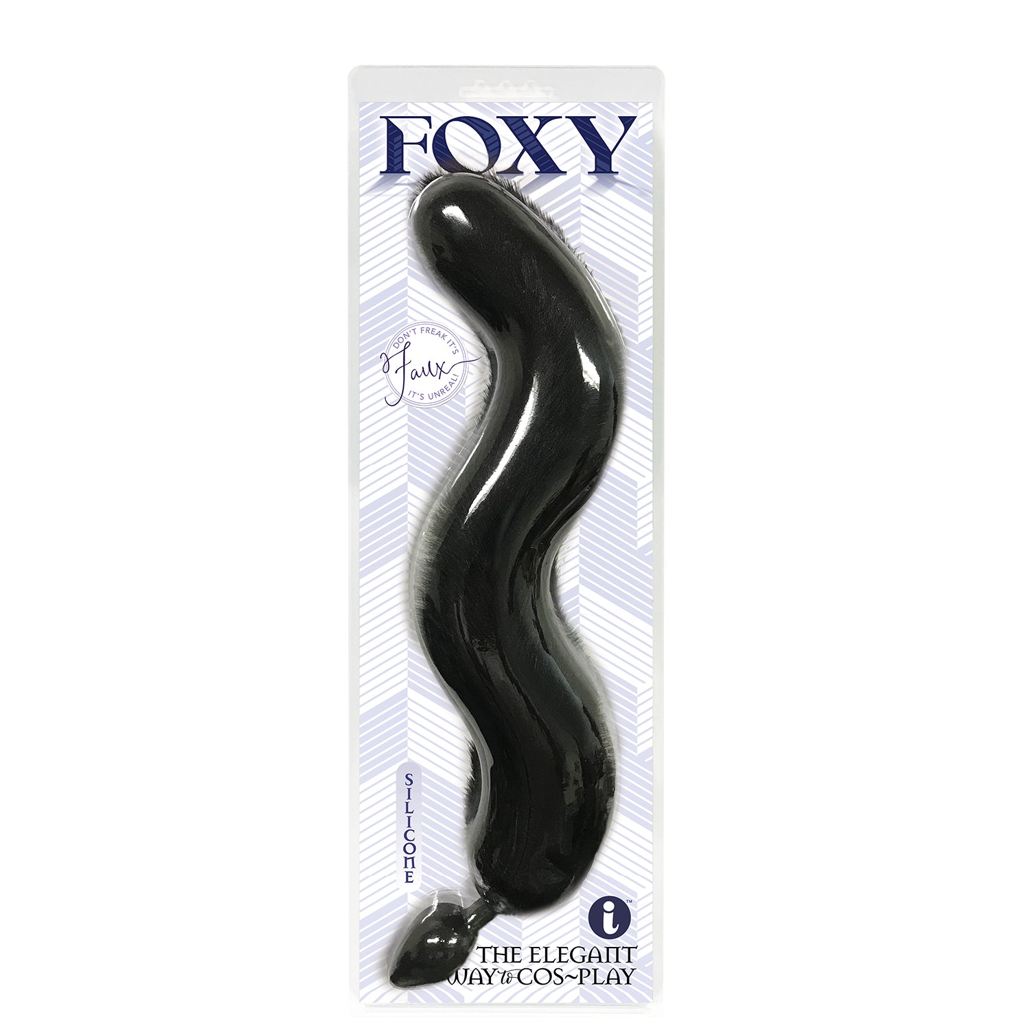 "Foxy Fox Tail Silicone Butt Plug - Black IC1402"