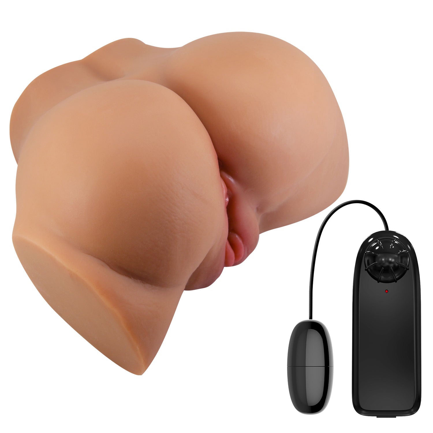 "Emilia Realistic Vagina and Ass Vibrator - Tan BM-009245Z-1"