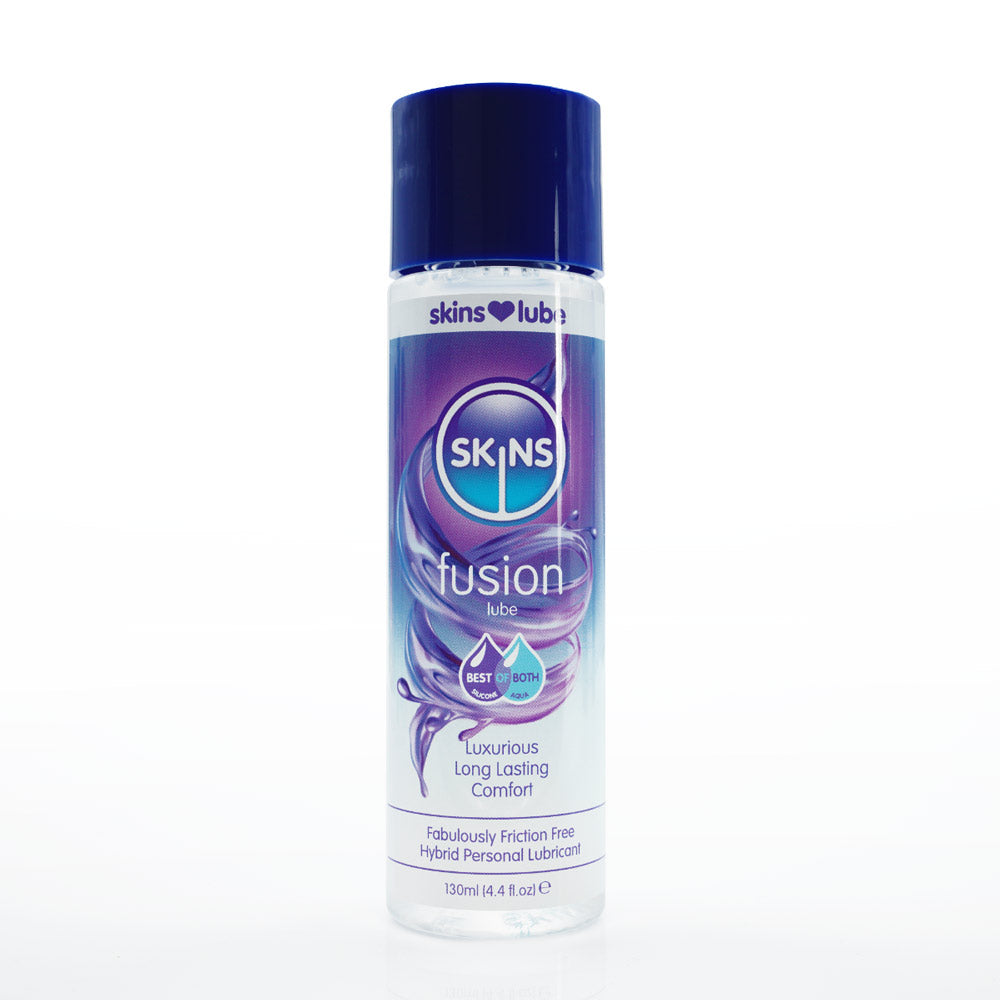 "Skins Fusion Hybrid Silicone and Water Based Lubricant 4.4oz CC-SKLUBFU4"