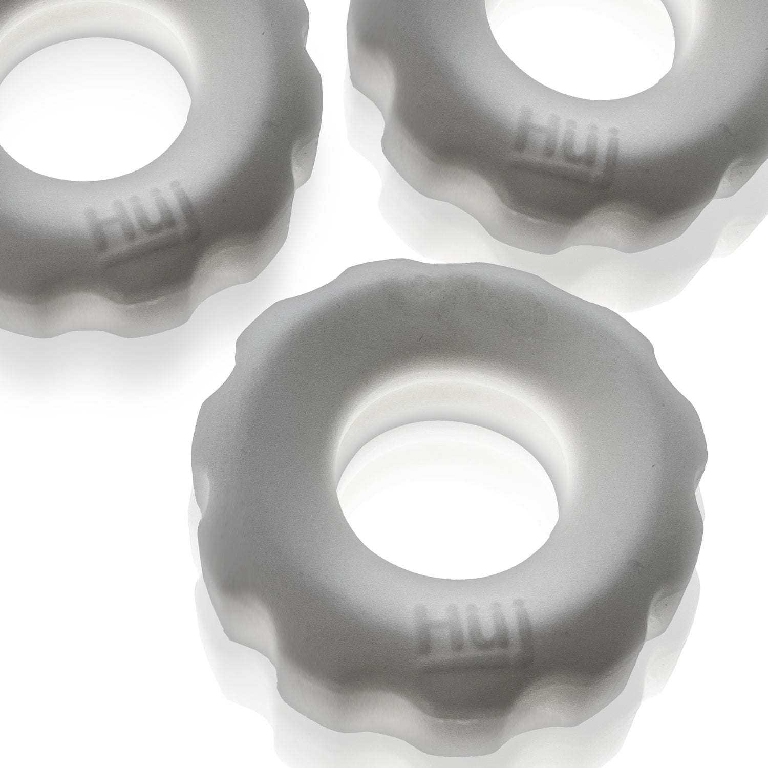 "Super Huj - 3-Pack Cockrings - White Ice HUJ-137-WHTICE"