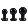 "Round Butt Plug 3 Piece Set - Black DJ0244-71-CD"