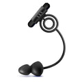 "Anal Adventures- Platinum - Silicone Anal Ball  With Vibrating C-Ring- Black BL-01705"