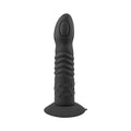 "Commander Ribbed Dong With Harness - Black NW2821"