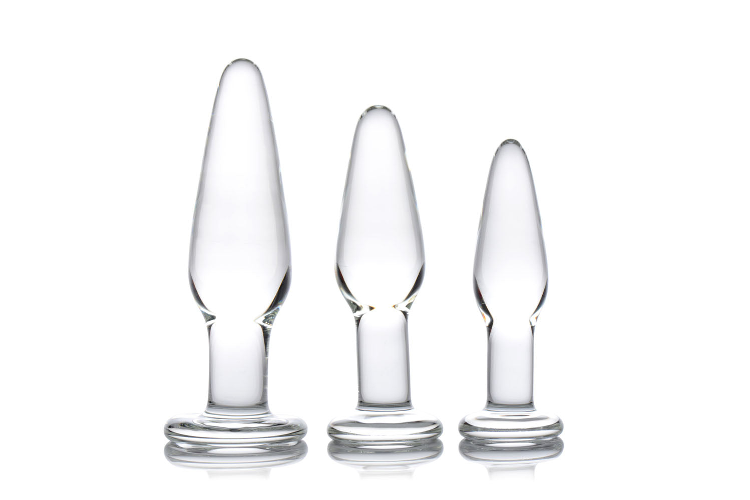 "Dosha 3 Piece Glass Anal Plug Kit PRSM-AE599"