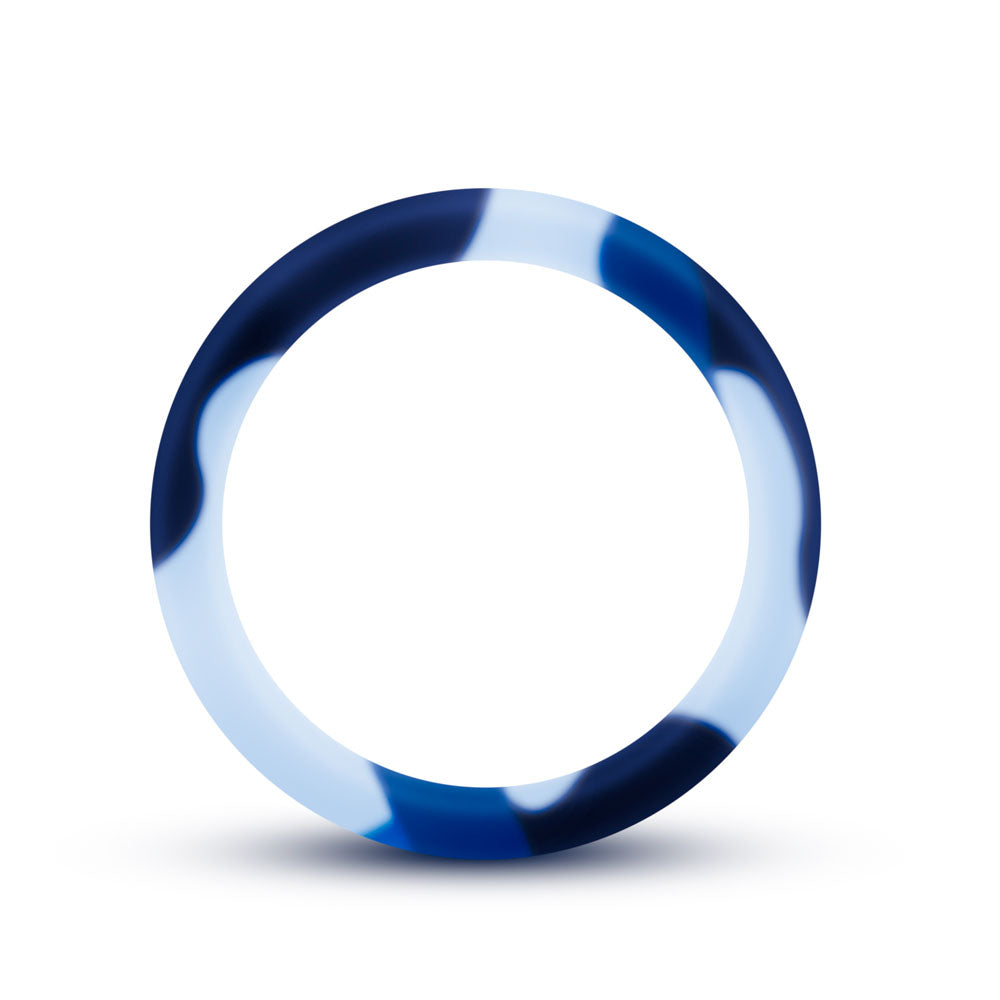 "Performance - Silicone Camo Cock Ring - Blue Camoflauge BL-91168"