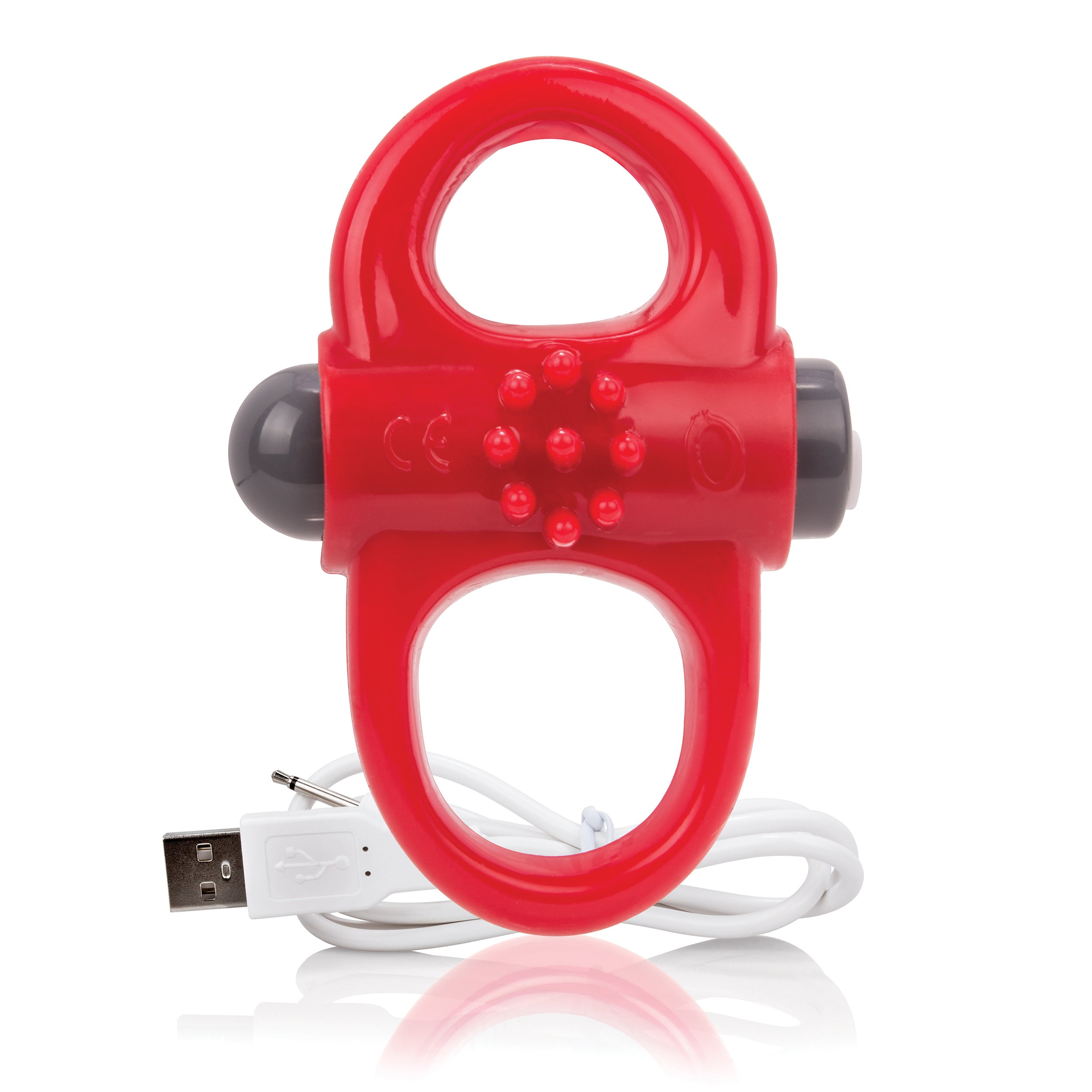 "Charged Yoga Rechargeable Vibe Ring - Red AYOG-R-101E"