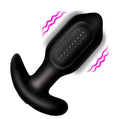 "Bumpy Vibrating Silicone Butt Plug - Black BNG-AH886"