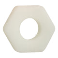 "Alpha Glow-in-the-Dark Liquid Silicone Prolong Sexagon Ring - White SE1491732"