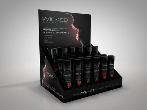 "Aqua Flavored Water-Based Lubricant - 24ct Display WS-90435"