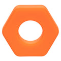"Alpha Liquid Silicone Prolong Sexagon Ring - Orange SE1491702"