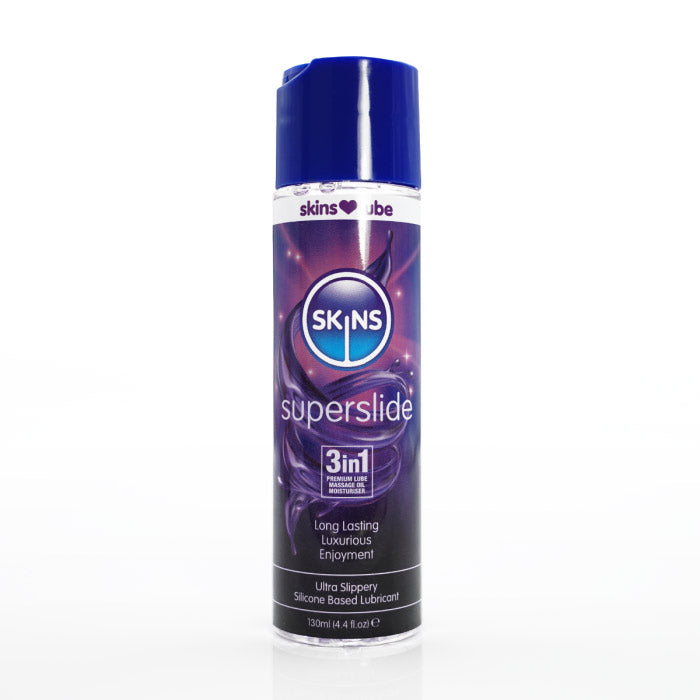 "Skins Super Slide Silicone Based 3 in 1 Lubricant 4.4oz CC-SKLUBSS4"