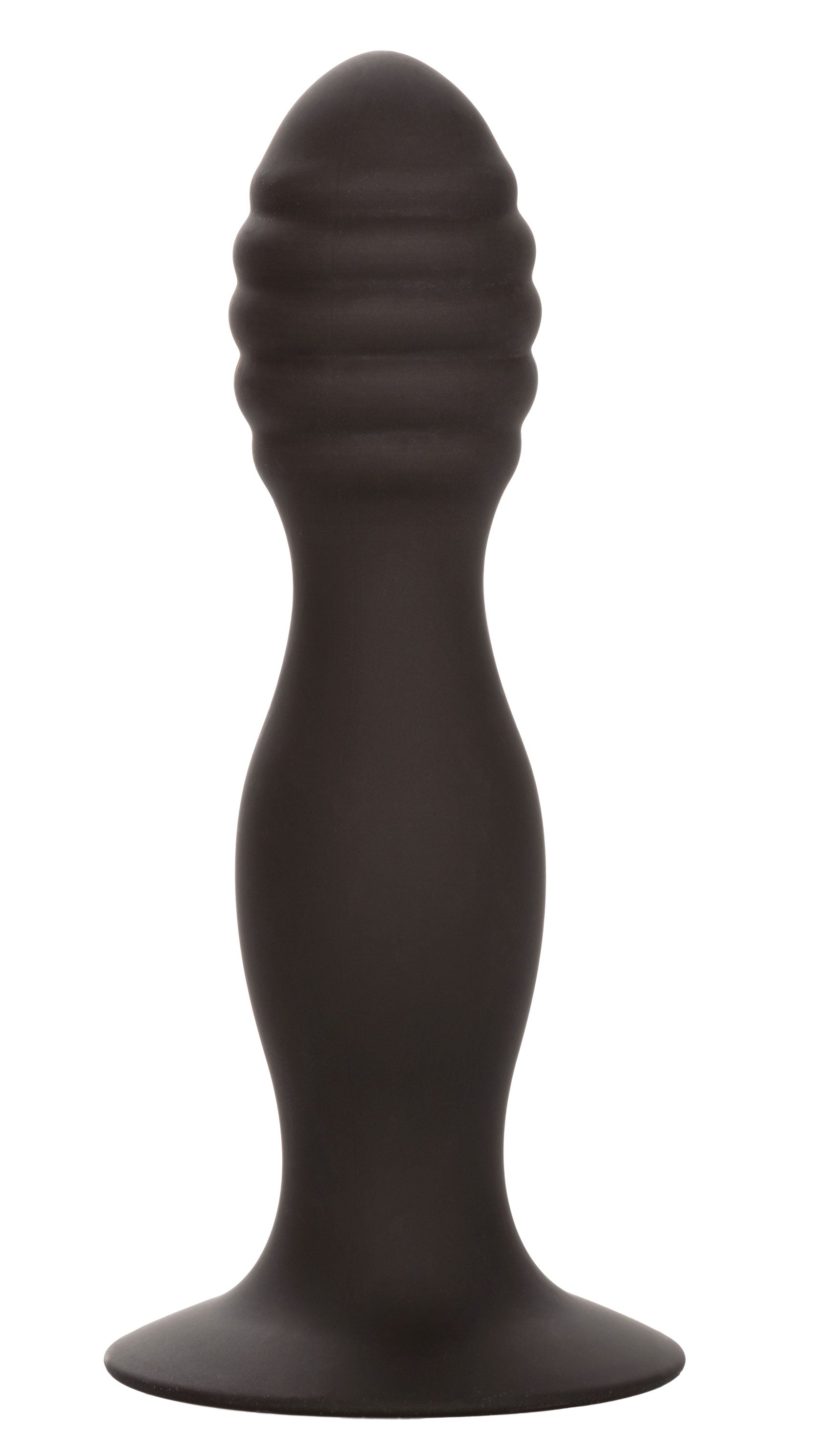 "Silicone Ribbed Anal Stud - Black SE0416252"