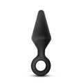 "Anal Adventures Platinum - Silicone Loop Plug - Large - Black BL-10985"