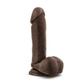 "Dr. Skin Plus - 8 Inch Posable Dildo With Balls -  Chocolate BL-19466"