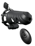 "Fantasy C-Ringz Remote-Controlled Vibrating Cock Blocker - Black PD5971-23"