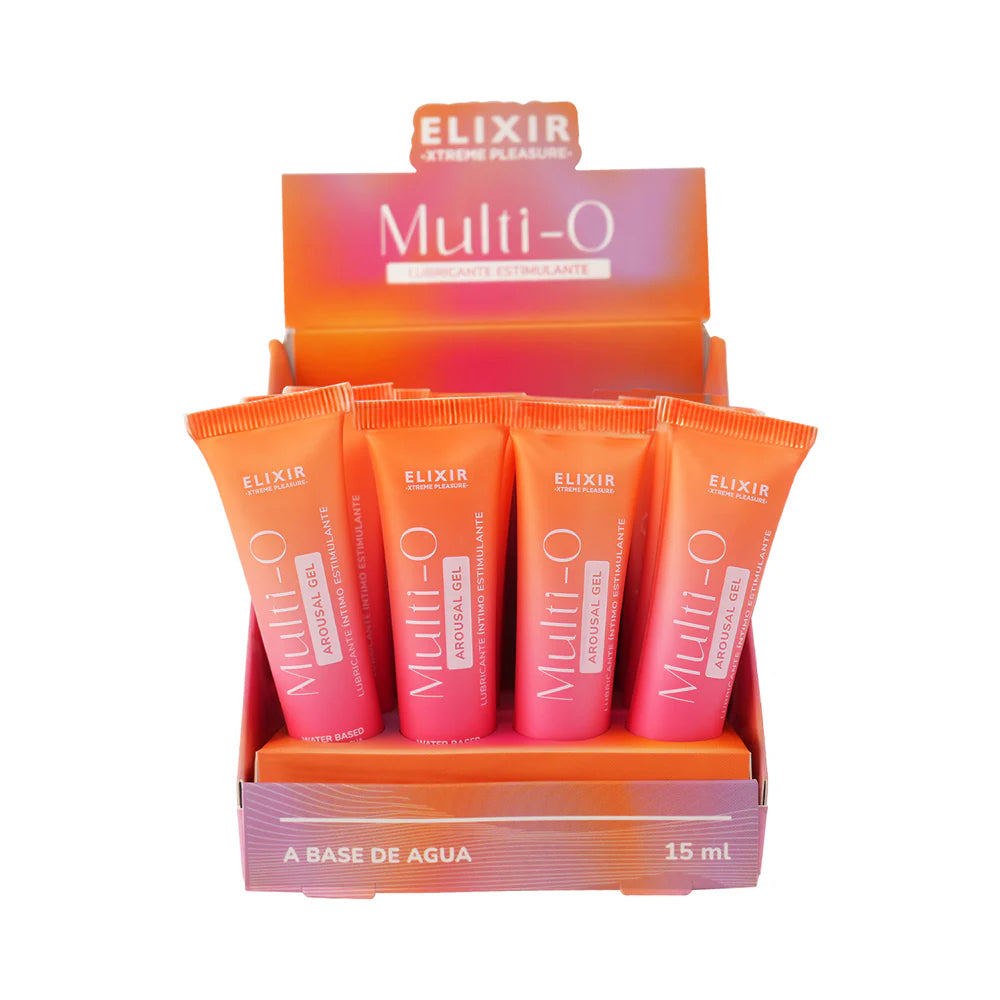 "Elixir Multi O Arousal Lubricant 15ml 0,5fl Oz - 12pc Display EX-CLV-6022M"